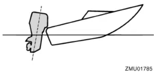 YAMAHA 115C (2013) - Réglage du trim du bateau - 2