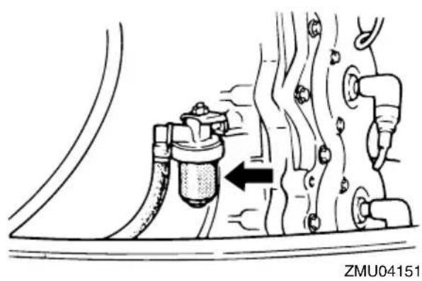 YAMAHA 130B (2013) - Contrôle du filtre à carburant - 1