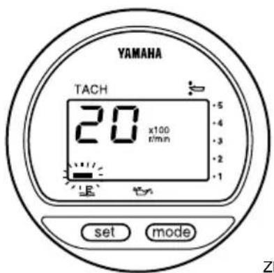 YAMAHA TACH 20 x100 r/min set mode