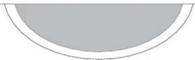 Simple curved line drawing with a gray semicircle at the top (no text or symbols)
