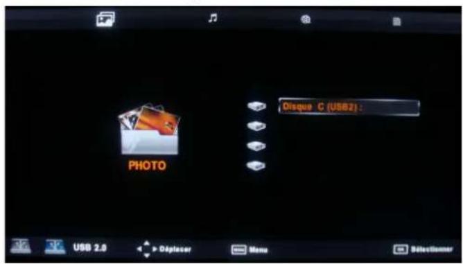 Disque C (USB2) : PHOTO USB 2.0 > Déptaser Menu Sélétioner