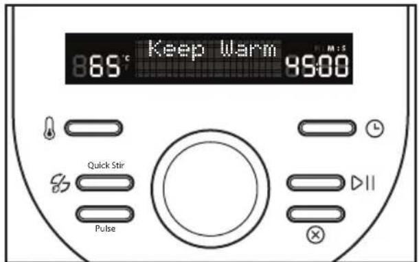 Keep Warm 865°C 89:00 Quick Stir Pulse