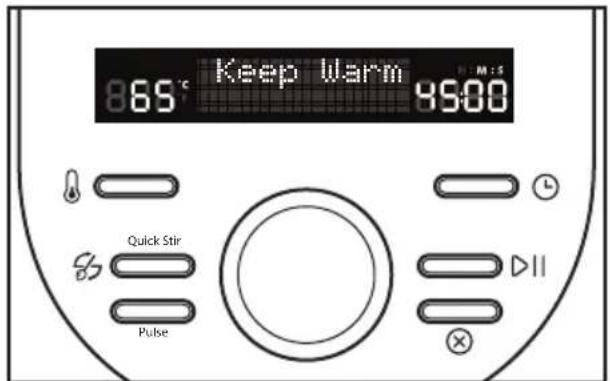 Keep Warm 865°C 89:00 Quick Stir Pulse