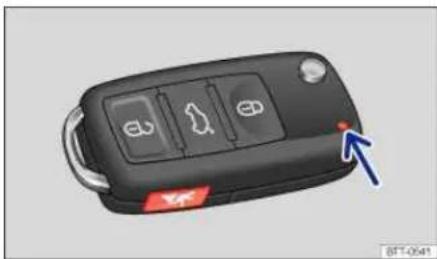 VOLKSWAGEN Beetle (2015) - Indicator light in the remote control vehicle key - 1