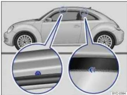 VOLKSWAGEN Beetle (2015) - Attaching the roof rack base carrier and roof rack - 1