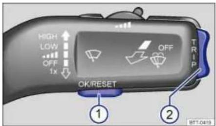 HIGH LOW OFF 1x OK/RESET OFF TRIP ① ② BTT-0419