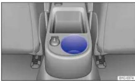 VOLKSWAGEN Beetle (2015) - Cup holder in the rear center console - 1