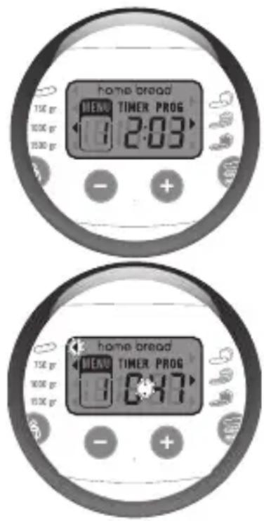home bread MENU TIMER PROG 1:00 2:03 - + home bread MENU TIMER PROG 1:00 2:03 - +