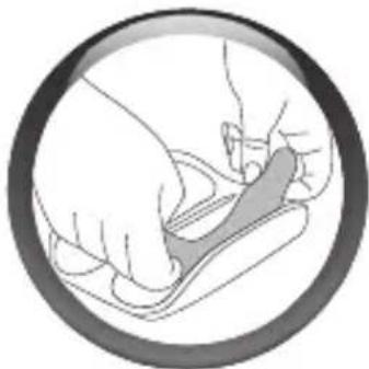 Illustration of a hand holding a tool inside a circular frame (no text or symbols)