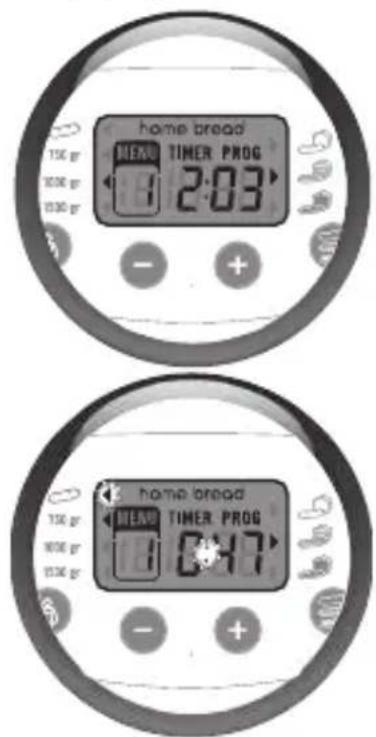 home bread MENU TIMER PROG 1:01 2:03 - + home bread MENU TIMER PROG 1:01 0:17 - +