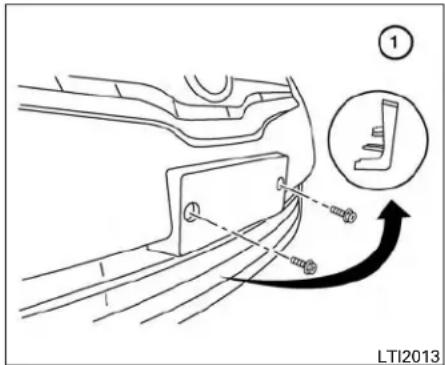 NISSAN Altima (2015) - INSTALLATIONDELAPLAQUE D'IMMATRICULATIONAVANT - 1