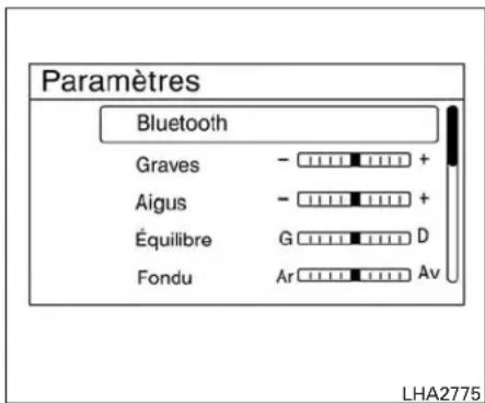 Paramètres Bluetooth Graves - + Aigus - + Équilibre G D Fondu Ar Av LHA2775