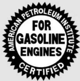 AMERICAN PETROLEUM INSTITUTE FOR GASOLINE ENGINES CERTIFIED