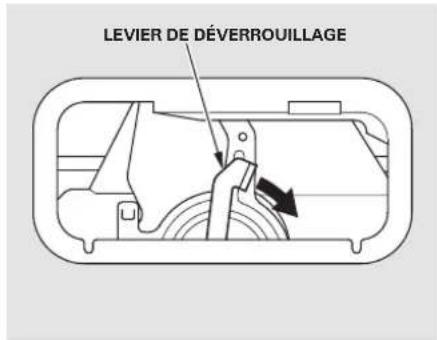 LEVIER DE DÉVERROUILLAGE
