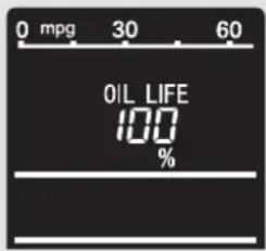 0 mpg 30 60 OIL LIFE 100 %