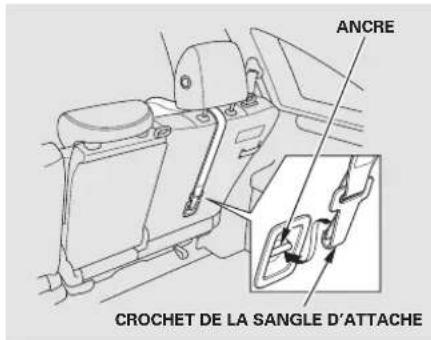 ANCRE CROCHET DE LA SANGLE D'ATTACHE