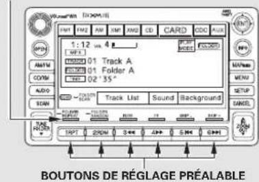 1:12 vs. 4 L/PT 01 Track A 01 Folder A 02°35" Track List Sound Background BOUTONS DE RÉGLAGE PRÉALABLE