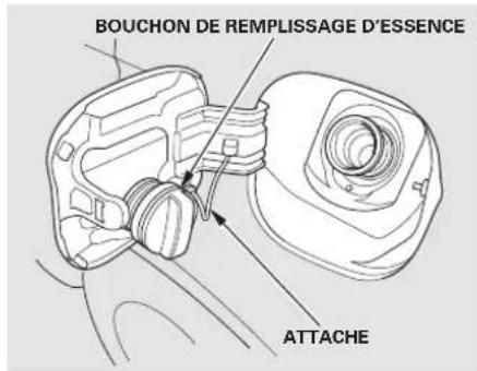 BOUCHON DE REMPLISSAGE D'ESSENCE ATTACHE