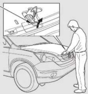 Honda CRV (2011) - Ouverture et fermeture du capot - 2