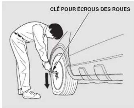 CLÉ POUR ÉCROUS DES ROUES