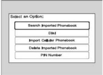 Honda CR-Z (2011) - Option de l'annuaire du téléphone cellulaire\* - 1