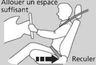 Allouer un espace suffisant Reculer