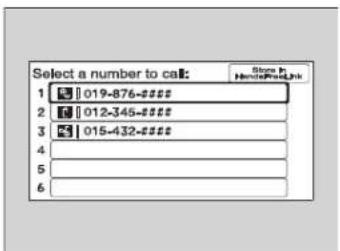 Select a number to call: 1 019-876-**** 2 012-345-**** 3 015-432-**** 4 5 6 Store In NandaPreLink