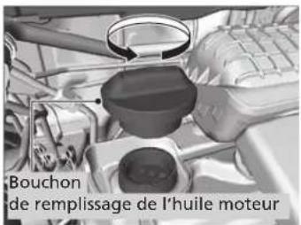 Bouchon de remplissage de l'huile moteur