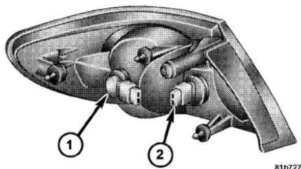 Technical diagram of a mechanical device with numbered components labeled 1 and 2