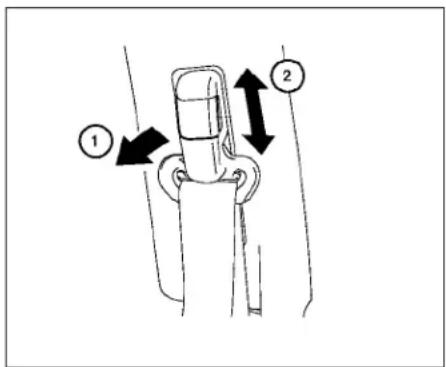 Diagram showing two labeled mechanical components with directional arrows indicating motion or force directions.