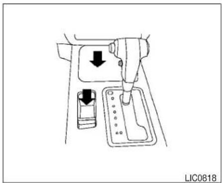 Mechanical assembly diagram showing a gear shift lever and a base component (no text or symbols)