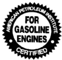 AMERICAN PETROLEUM INSTITUTE FOR GASOLINE ENGINES CERTIFIED