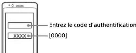 Entrez le code d'authentification [0000]