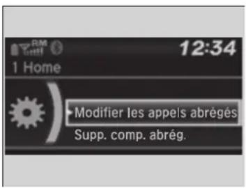 1 Home 12:34 Modifier les appels abrégés Supp. comp. abrég.
