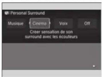 Personal Surround Musique Cinema Voix Off Creer sensation de son surround avec les écouteurs