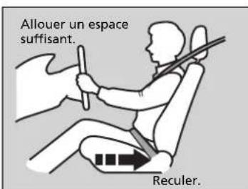 Allouer un espace suffisant. Reculer.