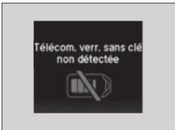 Télécom. verr. sans clé non détectée