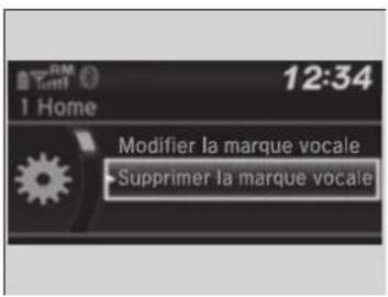 1 Home 12:34 Modifier la marque vocale Supprimer la marque vocale