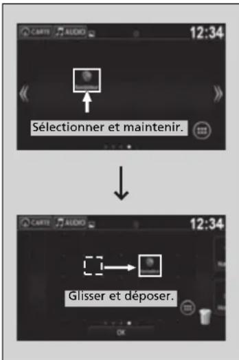 Sélectionner et maintenir. Glisser et déposer.
