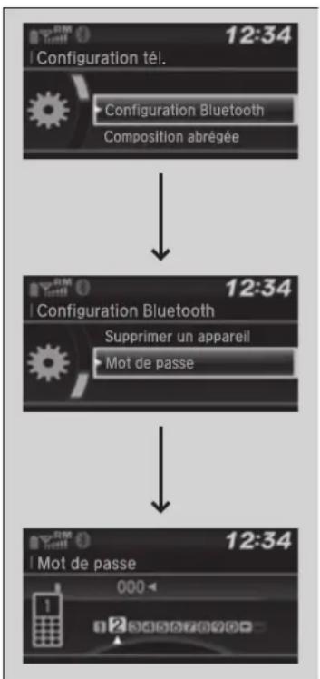 Honda Pilot (2016) - ■ Pour changer le téléphone jumelé à ce moment - 1