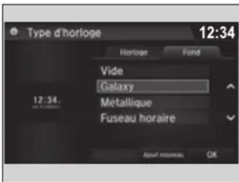 Type d'horloge 12:34 Horloge Fond Vide Galaxy Metallique Fuseau horaire About resources OK
