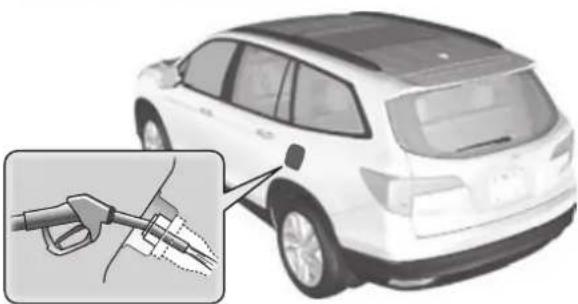 Honda Pilot (2016) - Remplissage du réservoir de carburant P.552 - 3