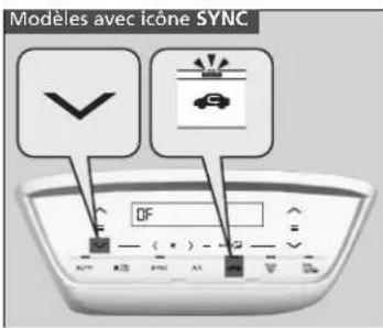 Modèles avec icône SYNC OFF