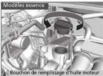 Modeles essence Bouchon de remplissage d'huile moteur
