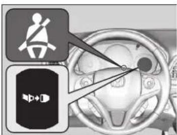 Honda HR-V (2016) - Dispositif de rappel de ceinture de sécurité - 1