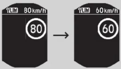 80 km/h 80 → 60 km/h