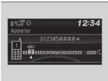 12:34 Appeler 012345### ABC 1 2 3 4 5 6 7 8 9 10 11 12 13