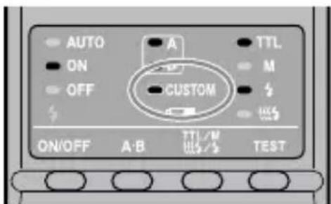 AUTO ON OFF CUSTOM A TTL. M # TEST ON/OFF A·B TTL/M ###/S
