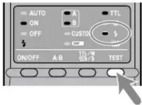 AUTO ON OFF CUSTOM ON/OFF A-B TTL/M TEST A B TTL S