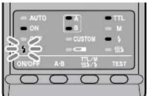 AUTO ON OFF CUSTOM ON/OFF A·B TTL/M TEST A B M S TEST